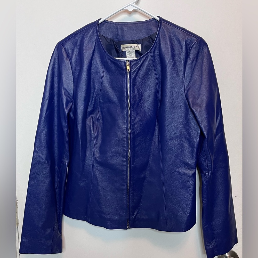 Newport News Royal Blue Leather Jacket